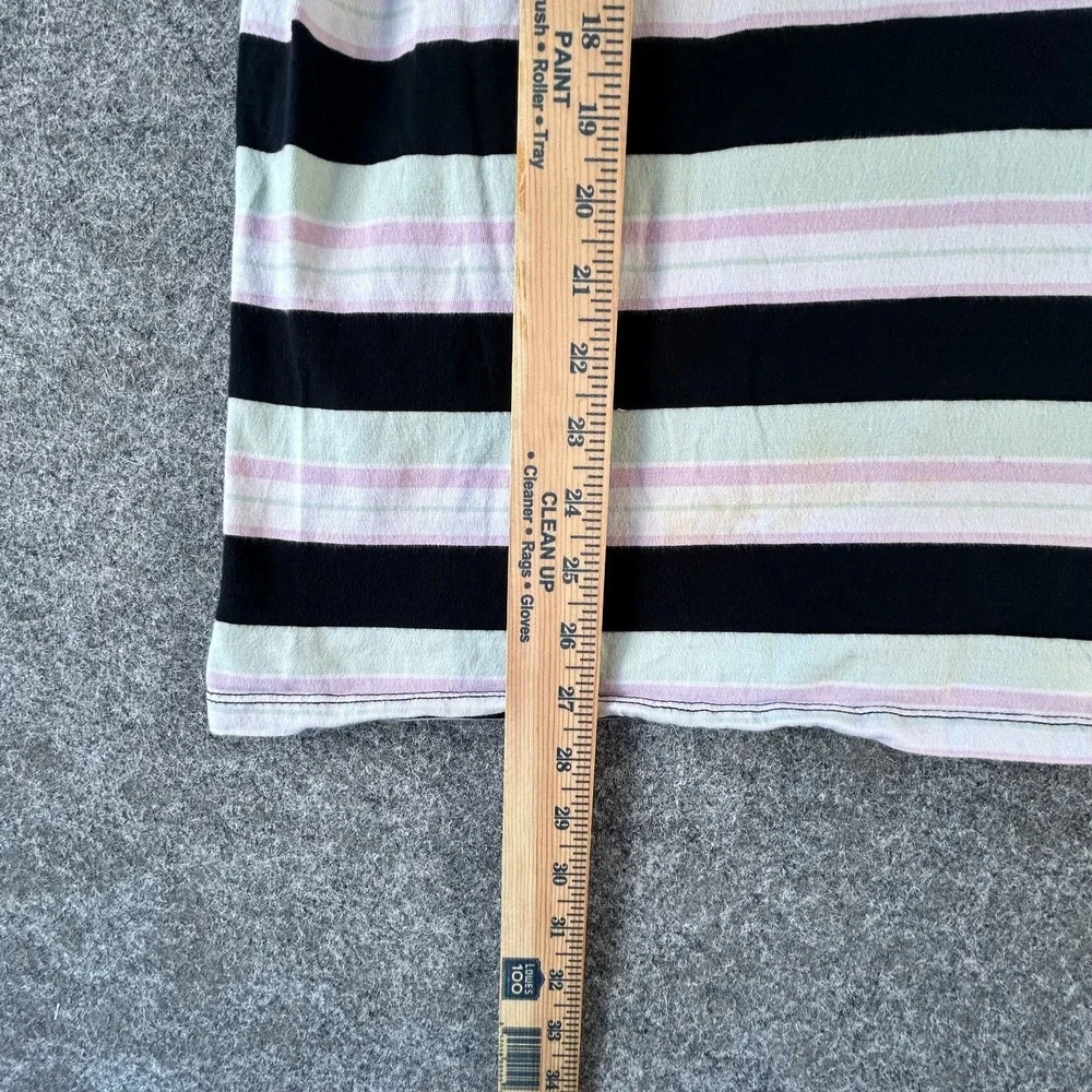 Guess Originals Crewneck T-Shirt Mens M White Black Striped Rogers Short Sleeve - Picture 16 of 16